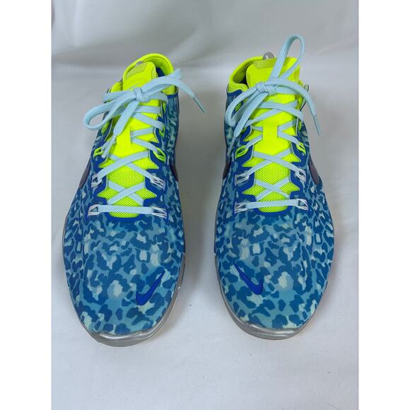 Nike Free 5.0 Women's 11 Blue Cheetah Print Running Lightweight 638680-400 - Picture 2 of 9